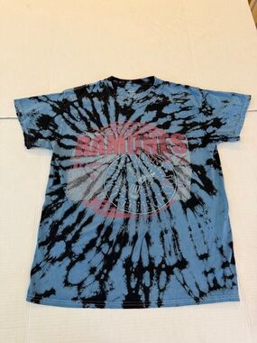 Ramones Blue & Black Tie-Dye Short Sleeve Band Tee